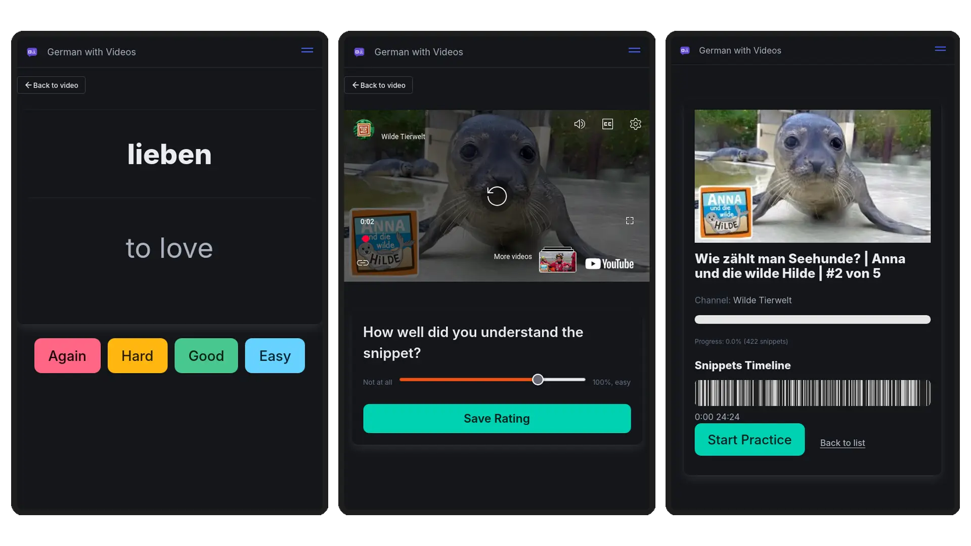 screenshot of the app